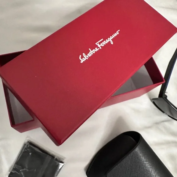Salvatore Ferragamo Black Sunglasses with Case - Picture 2 of 6